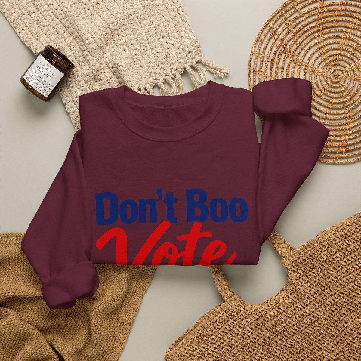 Don’t Boo Vote Patriotic Election Day Crewneck Sweatshirt