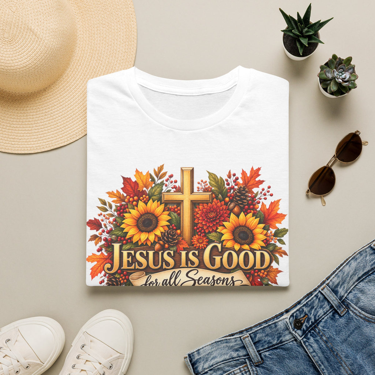Fall - Jesus is Good for all Seasons T-Shirt