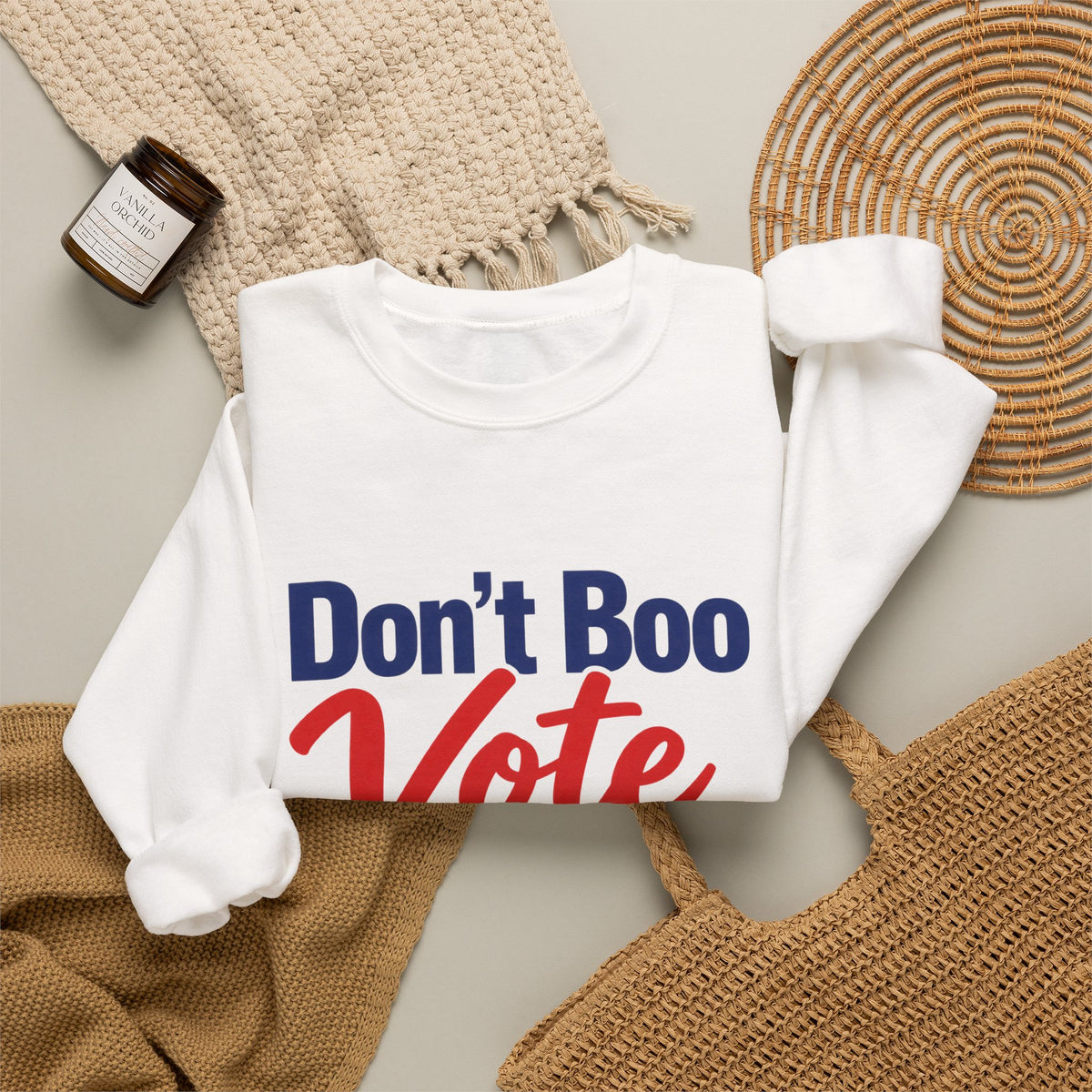 Don’t Boo Vote Patriotic Election Day Crewneck Sweatshirt