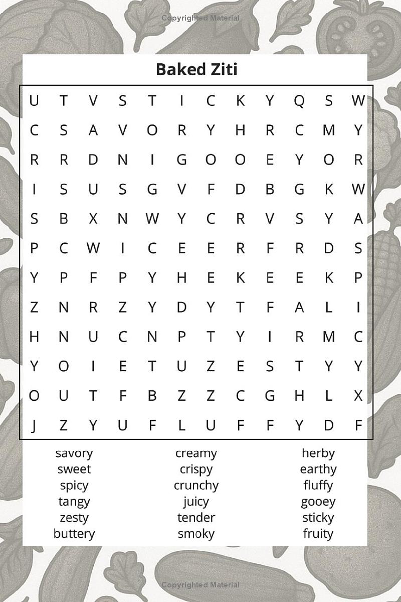 Potluck Dinners Word Search